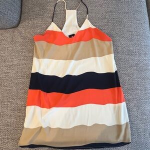 Style Rack Coral and White Halter Dress